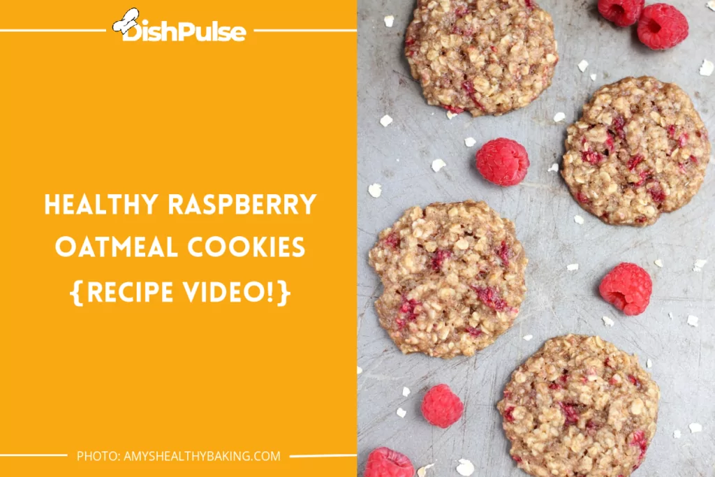 Healthy Raspberry Oatmeal Cookies {Recipe Video!}