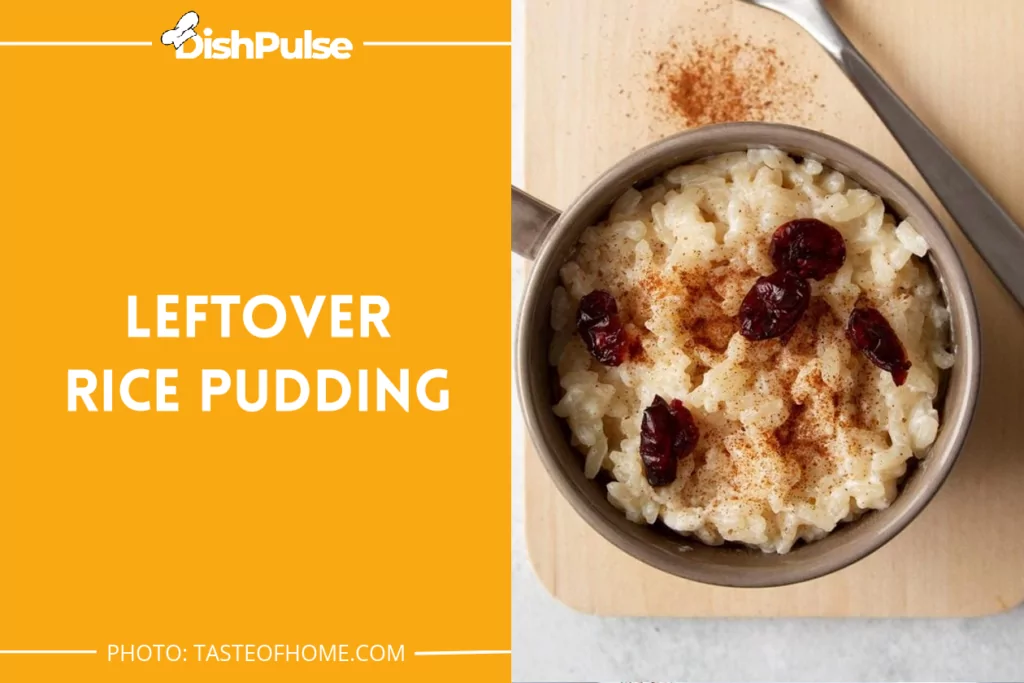 Leftover Rice Pudding