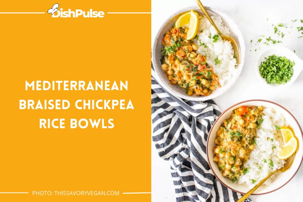 Mediterranean Braised Chickpea Rice Bowls