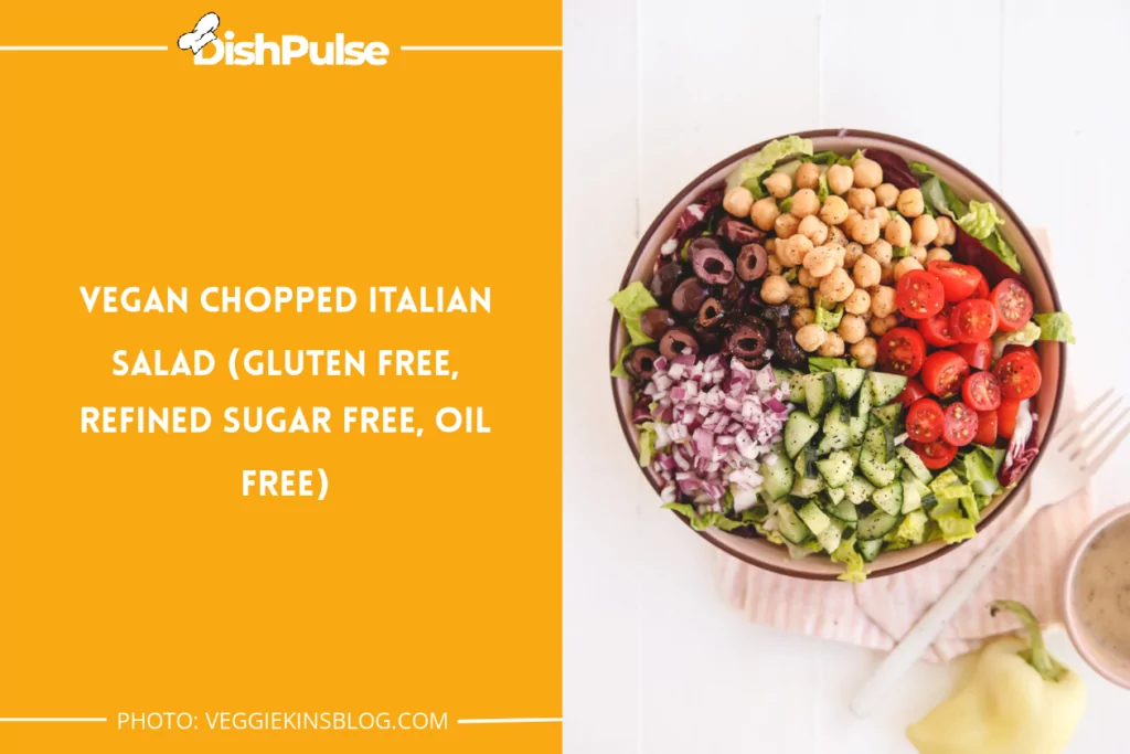 Vegan Chopped Italian Salad (gluten-free, refined sugar-free, oil-free)