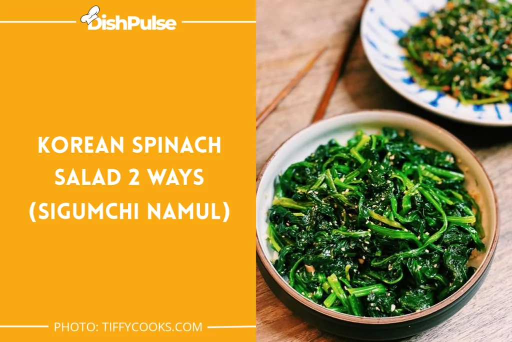 Korean Spinach Salad 2 Ways (Sigumchi Namul)