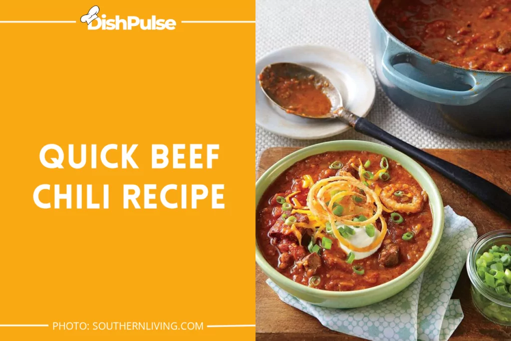Quick Beef Chili Recipe