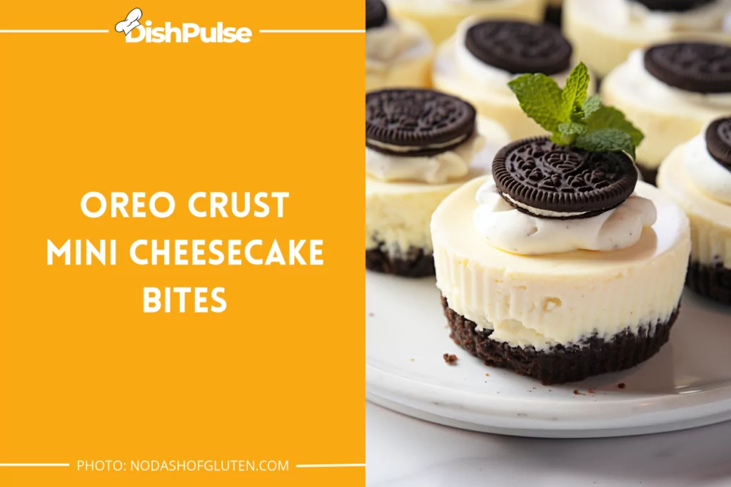 Oreo Crust Mini Cheesecake Bites