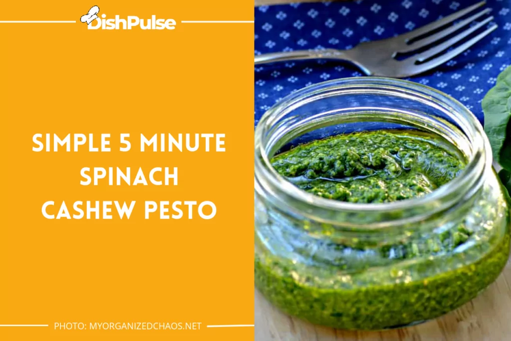 Simple 5 Minute Spinach Cashew Pesto