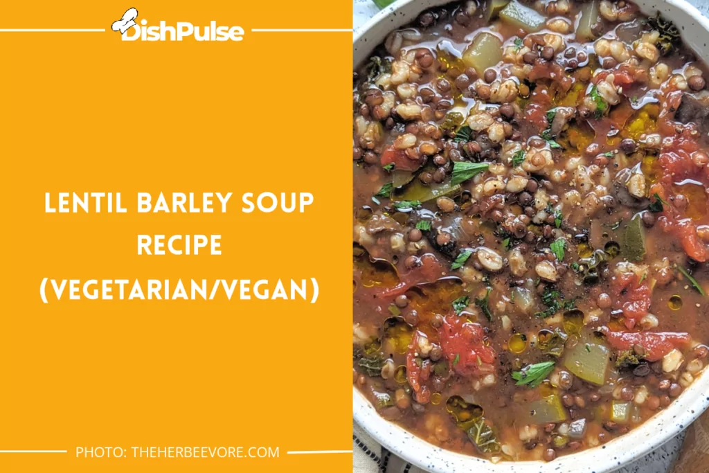 Lentil Barley Soup Recipe (Vegetarian/Vegan)