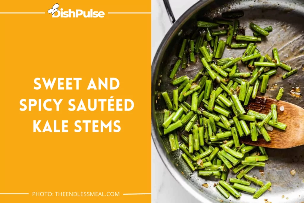 Sweet and Spicy Sautéed Kale Stems