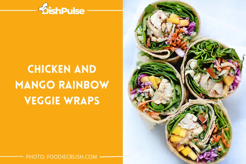 Chicken and Mango Rainbow Veggie Wraps