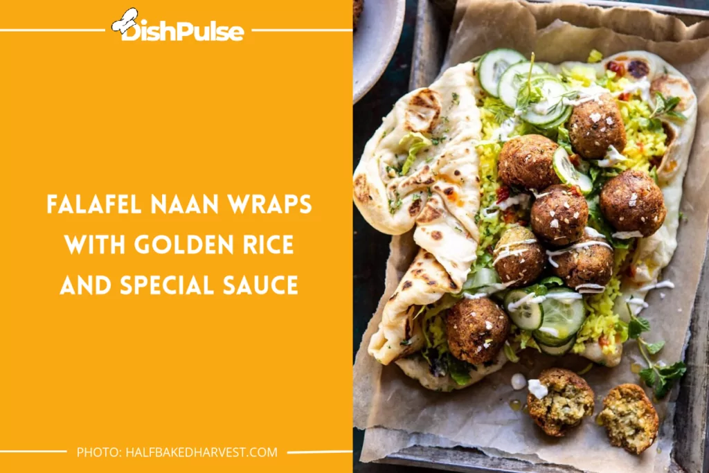 Falafel Naan Wraps with Golden Rice and Special Sauce