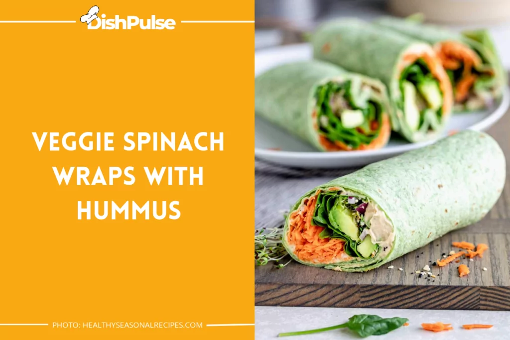 Veggie Spinach Wraps with Hummus