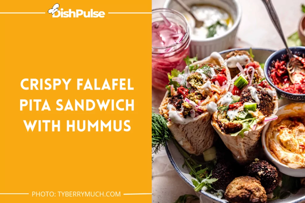 Crispy Falafel Pita Sandwich with Hummus