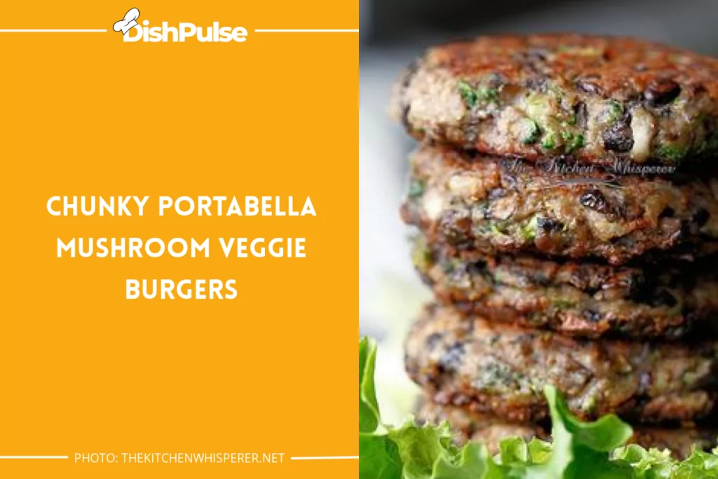 Chunky Portabella Mushroom Veggie Burgers