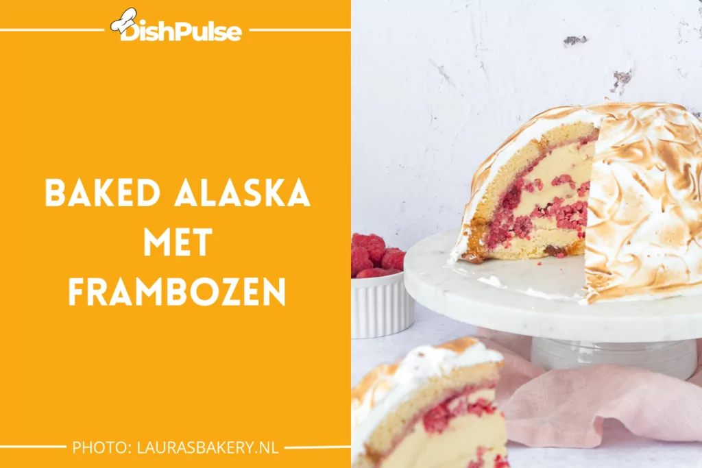 Baked Alaska met frambozen
