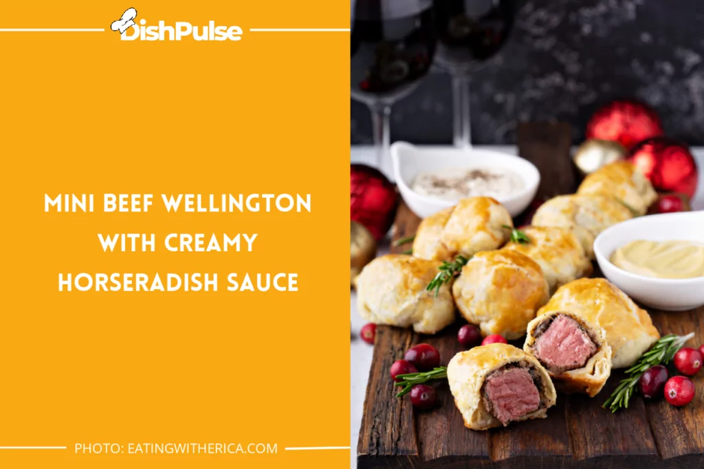 Mini Beef Wellington with Creamy Horseradish Sauce