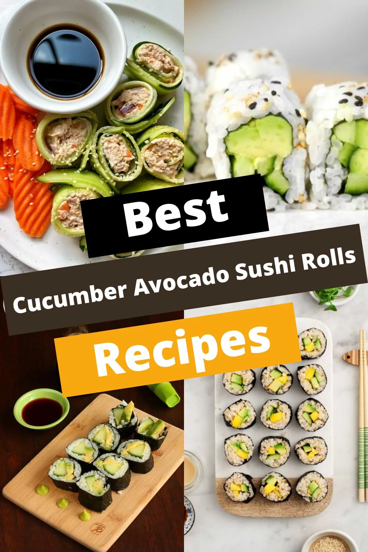 Cucumber Avocado Sushi Rolls