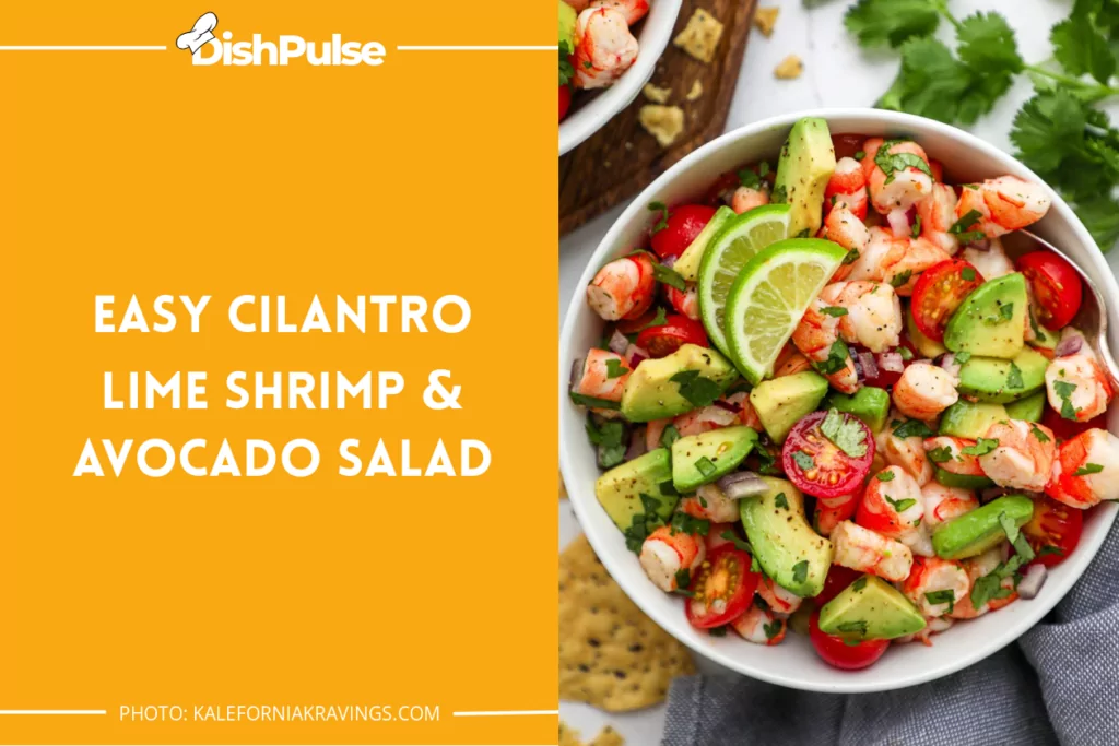Easy Cilantro Lime Shrimp & Avocado Salad