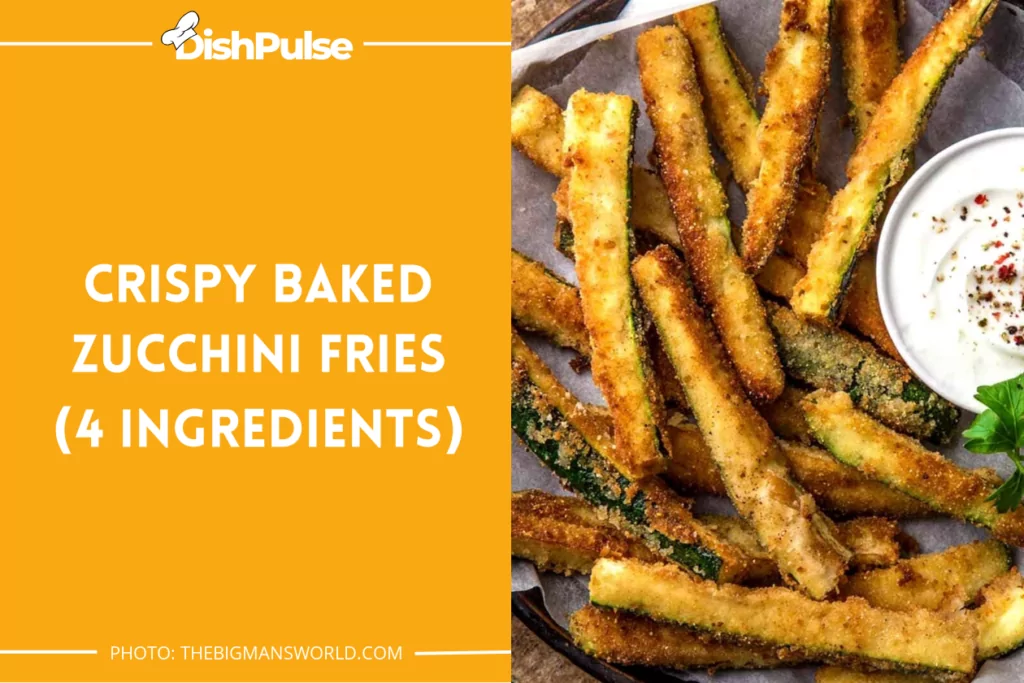 Crispy Baked Zucchini Fries (4 Ingredients)