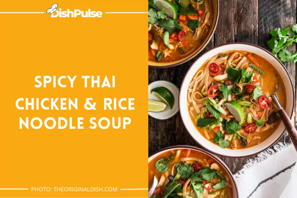 Spicy Thai Chicken & Rice Noodle Soup