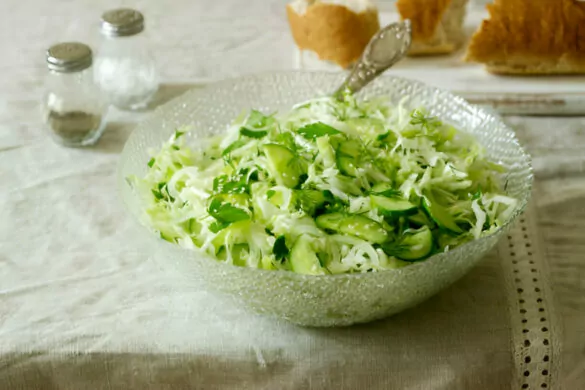 Cabbage with Cucumber Salad Recipe