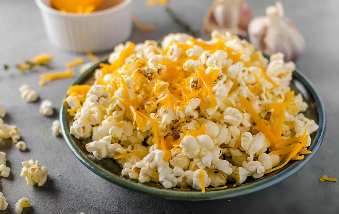 Cheese Popcorn with Garlic Recipe