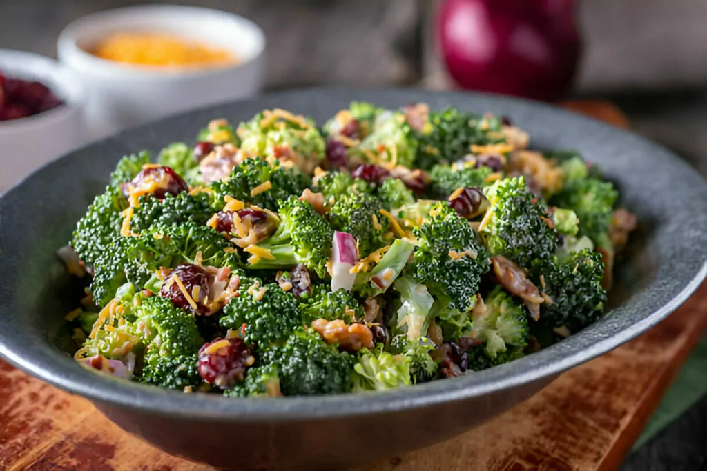 Broccoli with Dried Cranberries Salad Recipe
