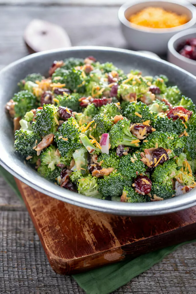 Broccoli with Dried Cranberries Salad Recipe