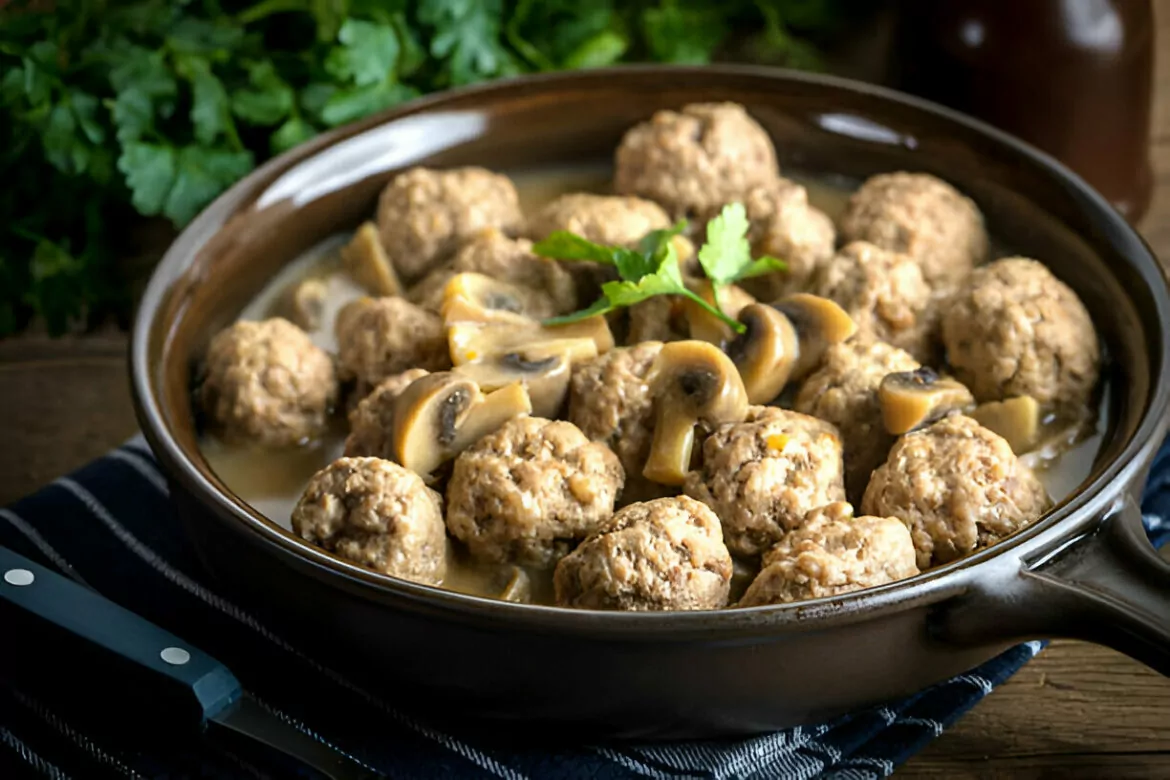 Creamy Swedish Meatballs with Mushrooms Recipe