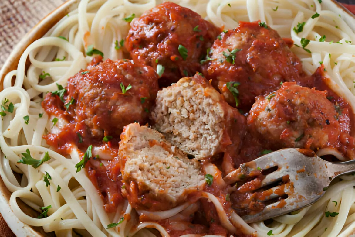 Linguine with Turkey Meatballs Recipe
