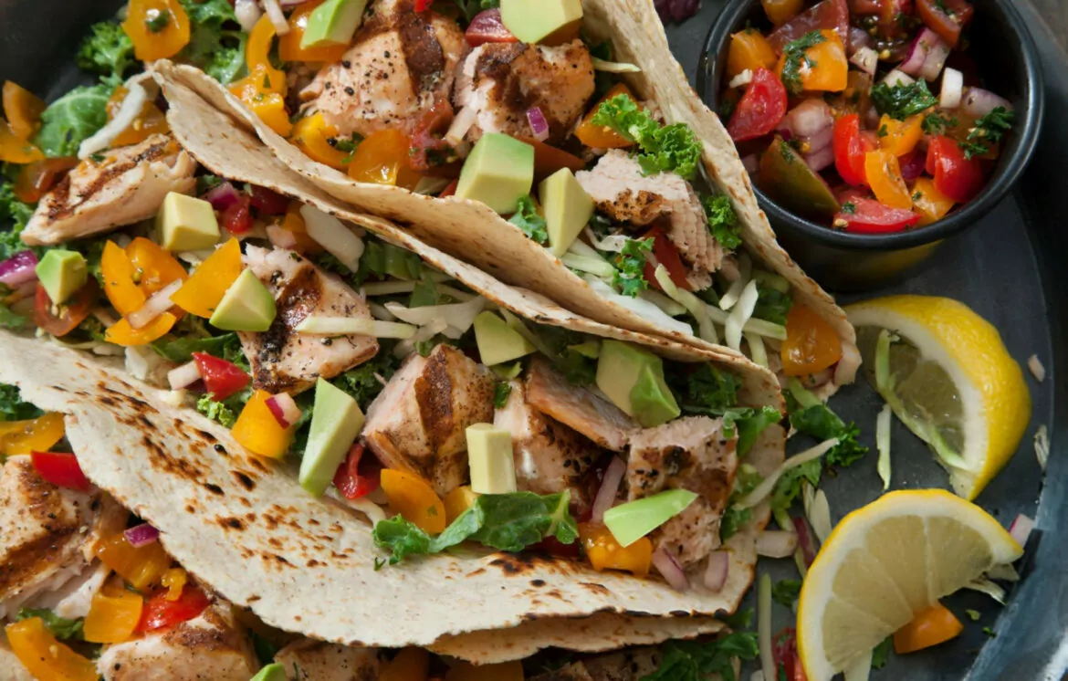 Chipotle Salmon Tacos with Mango Salsa Recipe