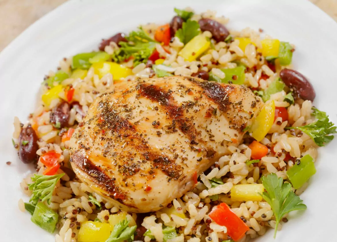 Quinoa and Brown Rice Chicken Salad Recipe