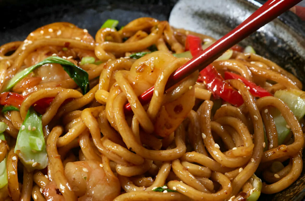 Shrimp with Udon Noodles Recipe