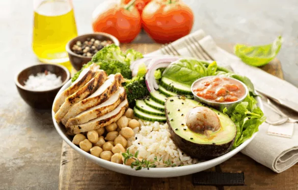 Grilled Chicken Rice Lunch Bowl Recipe