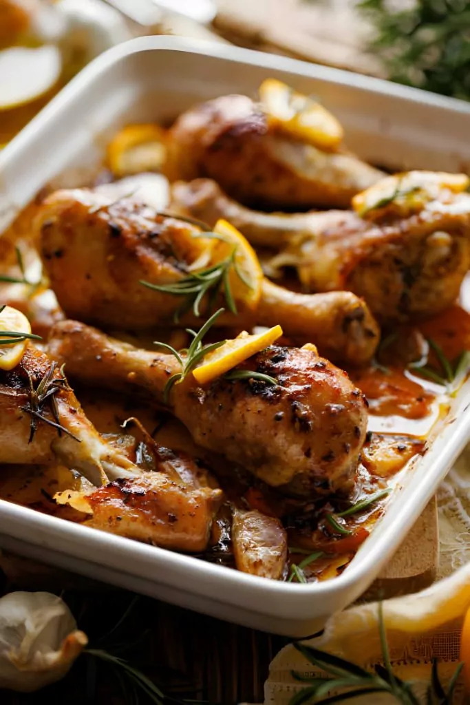 Lemon Garlic Roasted Chicken Legs Recipe