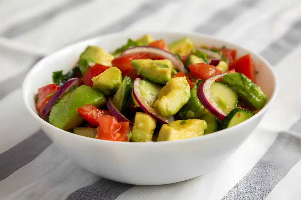 Cucumber Tomato Avocado Salad Recipe