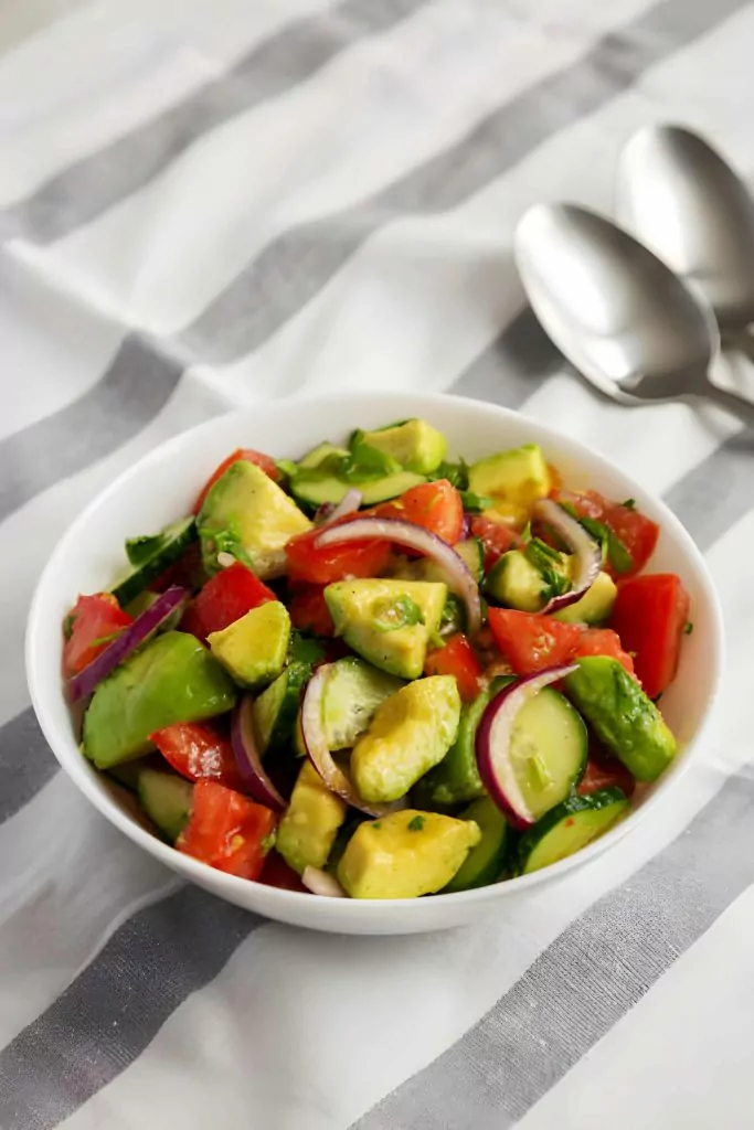 Cucumber Tomato Avocado Salad Recipe