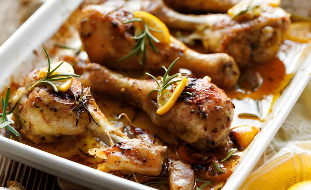 Lemon Garlic Roasted Chicken Legs Recipe