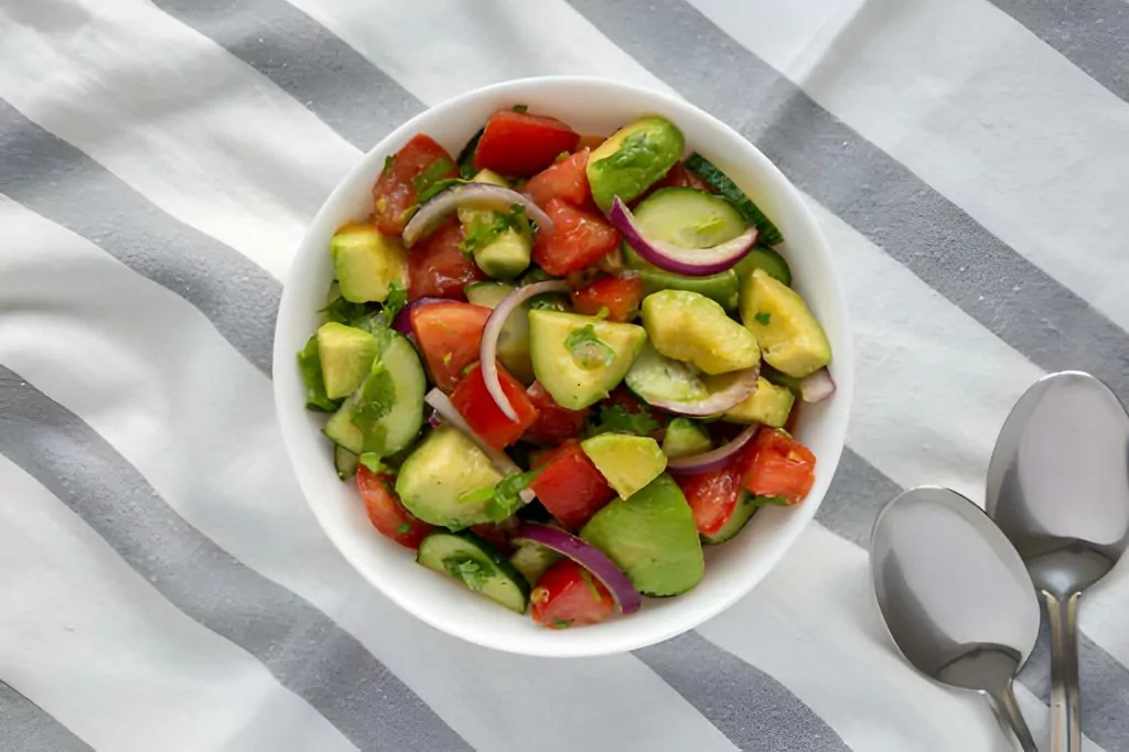 Cucumber Tomato Avocado Salad Recipe